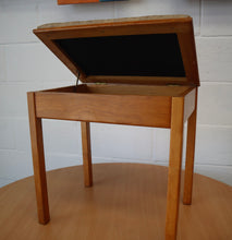 Load image into Gallery viewer, Teak Mid Century Piano Stool with Storage