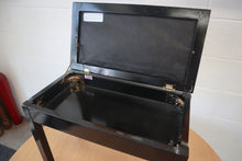 Load image into Gallery viewer, Modern Polished Ebony Piano Stool with storage
