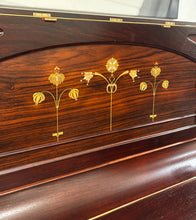 Load image into Gallery viewer, Ritmüller Upright Piano in Ornate Rosewood Cabinetry With Decorative Inlay