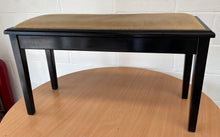 Load image into Gallery viewer, Matt black piano stool with storage