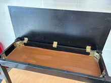Load image into Gallery viewer, Matt black piano stool with storage