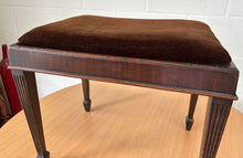 Load image into Gallery viewer, Antique Rosewood Piano Stool with Empire Fluted Legs