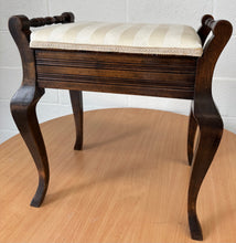 Load image into Gallery viewer, Victorian Antique piano stool with storage
