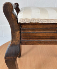 Load image into Gallery viewer, Victorian Antique piano stool with storage