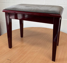 Load image into Gallery viewer, Modern Piano Stool in Mahogany with storage