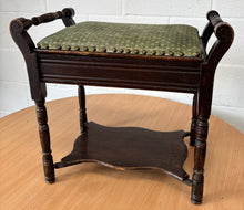 Load image into Gallery viewer, Victorian Antique Mahogany piano stool with storage