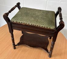 Load image into Gallery viewer, Victorian Antique Mahogany piano stool with storage