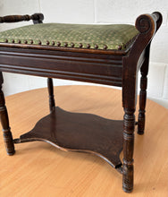 Load image into Gallery viewer, Victorian Antique Mahogany piano stool with storage