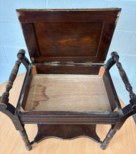 Load image into Gallery viewer, Victorian Antique Mahogany piano stool with storage