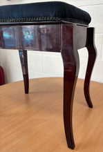 Load image into Gallery viewer, Antique Polished Mahogany Piano stool with storage