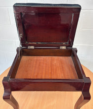 Load image into Gallery viewer, Antique Polished Mahogany Piano stool with storage
