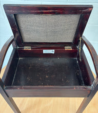 Load image into Gallery viewer, Antique Mahogany Piano stool with storage
