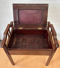 Load image into Gallery viewer, Mahogany piano stool with storage