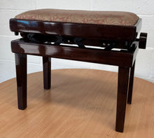Load image into Gallery viewer, Premium Height Adjustable Mahogany piano stool