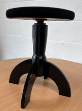 Load image into Gallery viewer, Mid Century Black Height Adjustable Stool