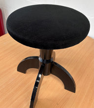 Load image into Gallery viewer, Mid Century Black Height Adjustable Stool