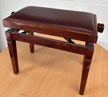 Load image into Gallery viewer, Modern Height Adjustable Piano Stool in Polished Walnut