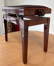 Load image into Gallery viewer, Modern Height Adjustable Piano Stool in Polished Walnut