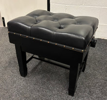 Load image into Gallery viewer, Luxury Height Adjustable Piano Stool with Button Upholstered Leather