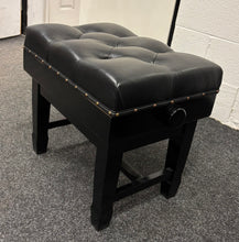 Load image into Gallery viewer, Luxury Height Adjustable Piano Stool with Button Upholstered Leather