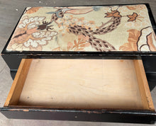 Load image into Gallery viewer, Antique Black Piano Stool with Cabriole Legs and Drawer