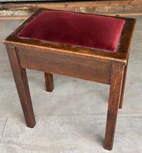 Load image into Gallery viewer, Antique piano stool with storage