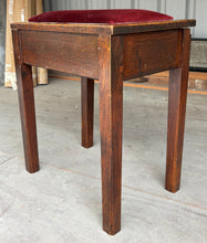 Load image into Gallery viewer, Antique piano stool with storage