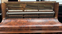 Load image into Gallery viewer, J Schiller Art Case Upright Piano in Burl Walnut