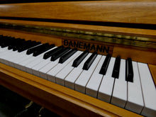 Load image into Gallery viewer, Danemann studio upright piano in bleached English Oak finish