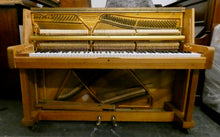 Load image into Gallery viewer, Danemann studio upright piano in bleached English Oak finish