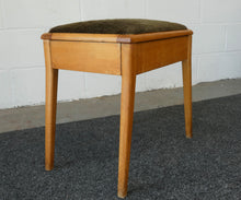 Load image into Gallery viewer, Mid Century Maple Piano Stool with Storage