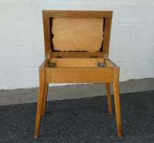 Load image into Gallery viewer, Mid Century Maple Piano Stool with Storage