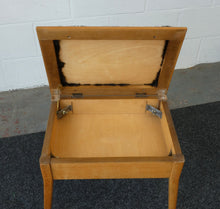 Load image into Gallery viewer, Mid Century Maple Piano Stool with Storage