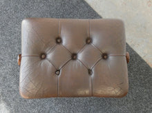 Load image into Gallery viewer, Premium Mahogany Height Adjustable Concert Piano stool With Chesterfield Style Brown Leatherette Top