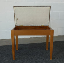 Load image into Gallery viewer, Mid Century Teak Piano Stool with Storage
