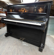 Load image into Gallery viewer, Bechstein Model IV Upright Piano in Ebonised Cabinetry With Inlay