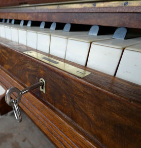 Bechstein Model IV Upright Piano in Burr Walnut