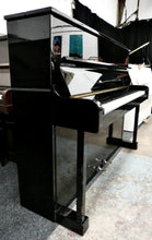 Load image into Gallery viewer, Blüthner Model A Upright Piano in Black High Gloss Finish