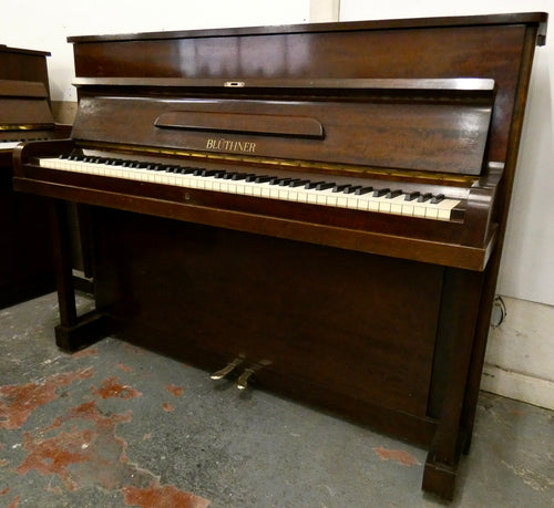 Blüthner Antique Style 1A Upright Piano in Flame Mahogany Cabinetry