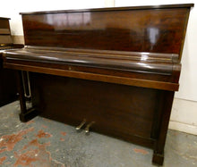 Load image into Gallery viewer, Blüthner Antique Style 1A Upright Piano in Flame Mahogany Cabinetry