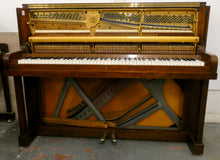 Load image into Gallery viewer, Blüthner Model D Upright Piano in Flame Mahogany Cabinet