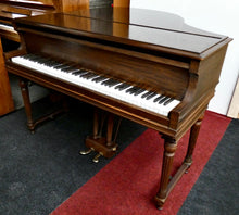 Load image into Gallery viewer, George Rogers & Sons Model 1800 Baby Grand Piano in Flame Mahogany Cabinet