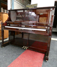 Load image into Gallery viewer, Heintzman Upright Piano in Plum Mahogany gloss Cabinet