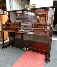 Load image into Gallery viewer, Heintzman Upright Piano in Plum Mahogany gloss Cabinet