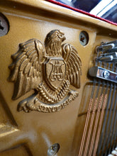 Load image into Gallery viewer, Heintzman Upright Piano in Plum Mahogany gloss Cabinet