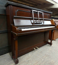 Load image into Gallery viewer, Monington &amp; Weston Upright Piano in Mahogany Finish With Fold Down Music Desk