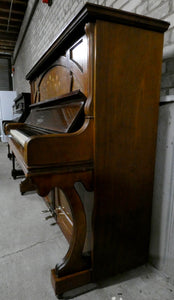 Ritmüller Upright Piano in Ornate Rosewood Cabinetry With Decorative Inlay