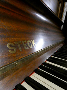 Steck Antique Upright Piano in Mahogany Cabinet
