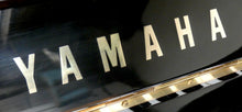 Load image into Gallery viewer, Yamaha C110A Upright Piano in Black High Gloss Cabinetry