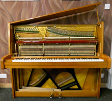 Load image into Gallery viewer, Bechstein Model 8 Upright Piano in Sycamore with Grand Piano Style Lid